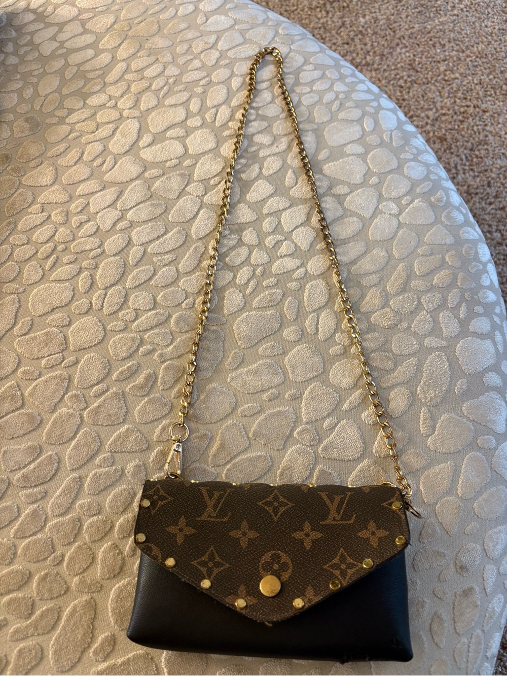Recycled  Monogram Envelope Crossbody Bag - Brown